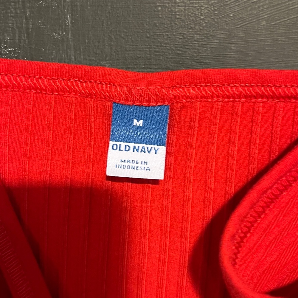 Old Navy Ribbed Red tank - Picture 3 of 4